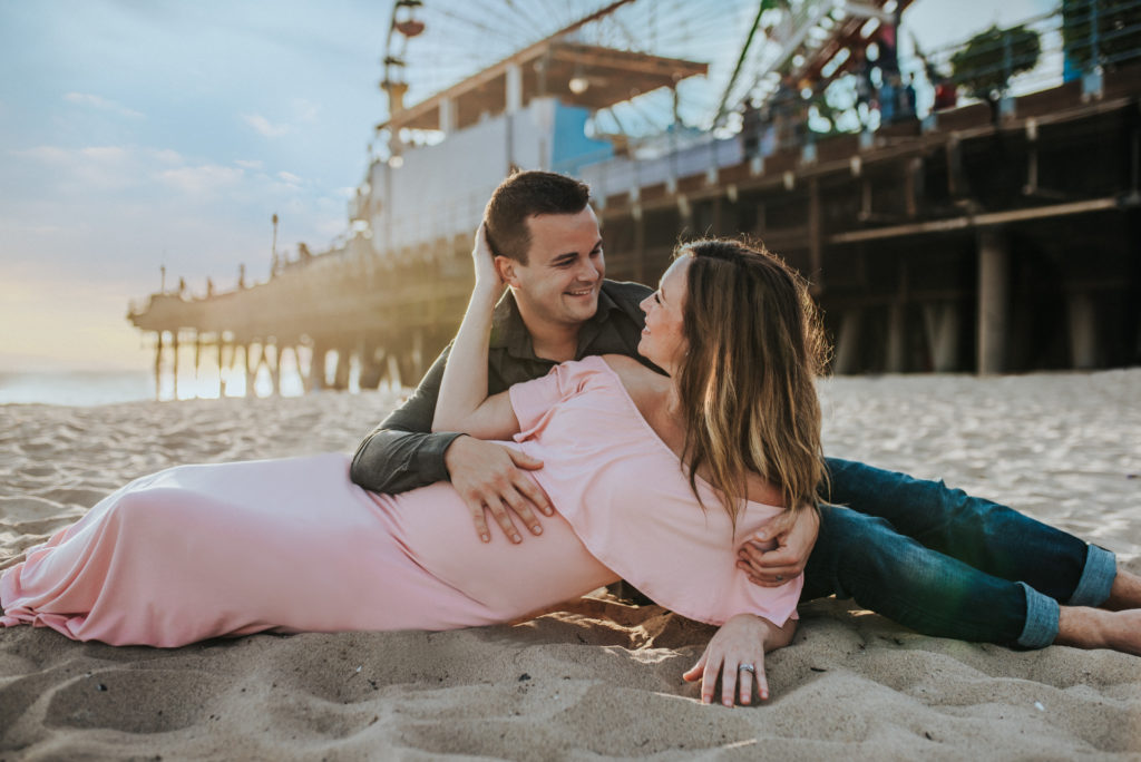 Awesome Maternity session at the Santa Monica Pier with Dear Birth