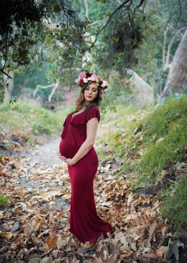 Beautiful belly photography session in the woods with Los Angeles maternity and birth photographer Diana Hinek for Dear Birth