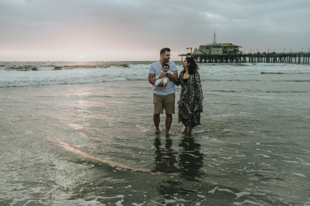 Family session on a stormy day at the beach by ArtShaped Photography in Santa Monica