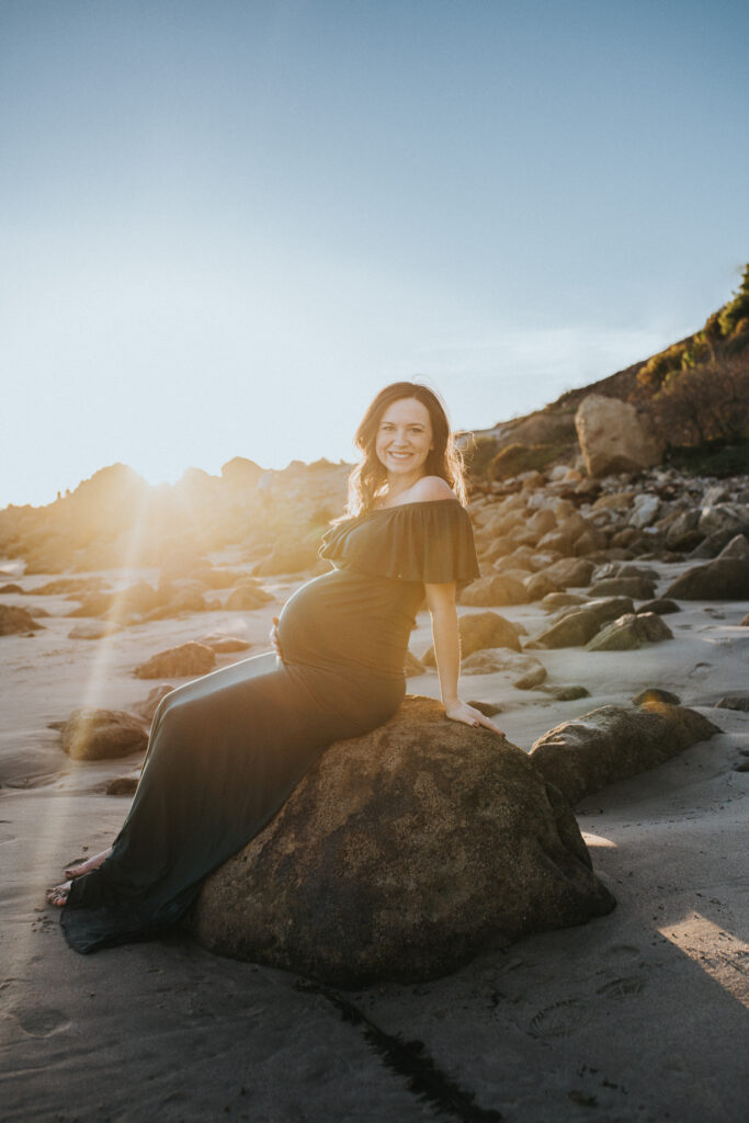 Sunset Belly Session in Malibu, California by Los Angeles Birth photographer and Doula Diana Hinek in Santa Monica, California