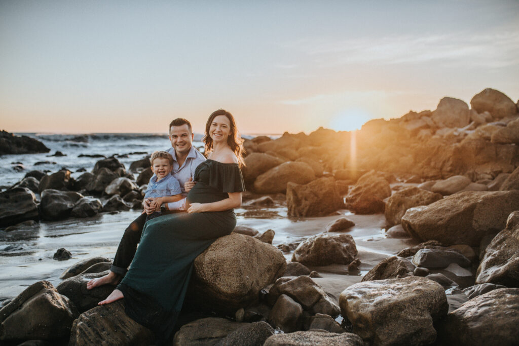 Sunset Belly Session in Malibu, California by Los Angeles Birth photographer and Doula Diana Hinek in Santa Monica, California