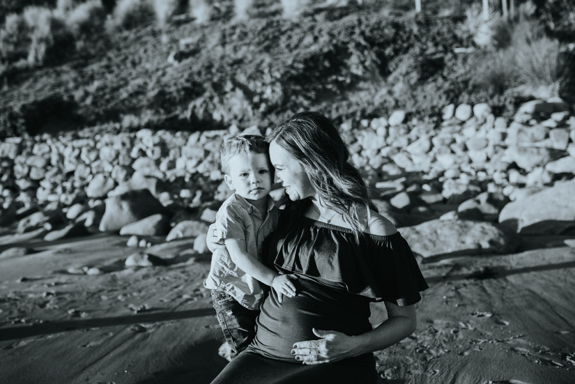 Beautiful Sunset Belly Session in Malibu photographed by Los Angeles maternity and birth photographer and videographer for Dear Birth