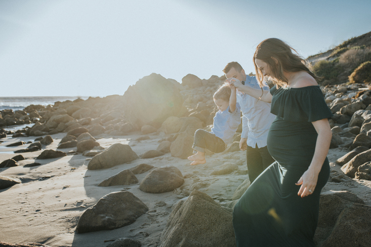 Beautiful Sunset Belly Session in Malibu photographed by Los Angeles maternity and birth photographer and videographer for Dear Birth