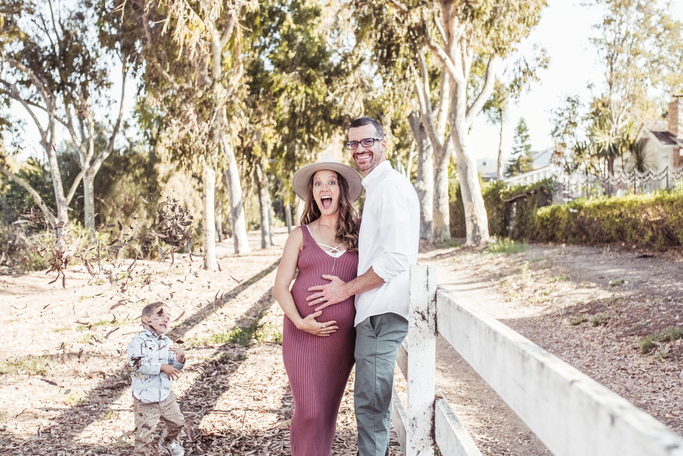 Color image of family session for blog post baby makes 4 as photographed by Los Angeles birth and maternity photographer Diana Hinek for Dear Birth 