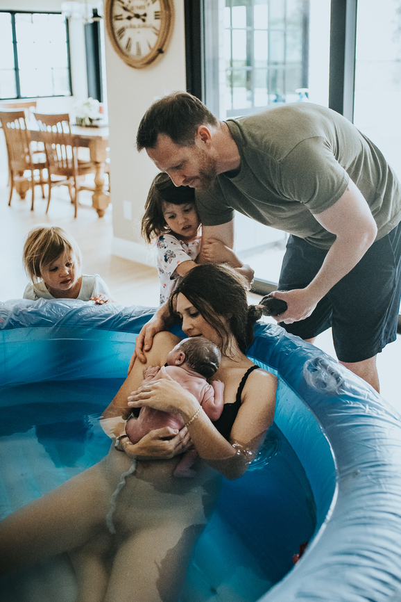 Born in water at home unassisted. Documented by Los Angeles birth photographer Dear Birth.